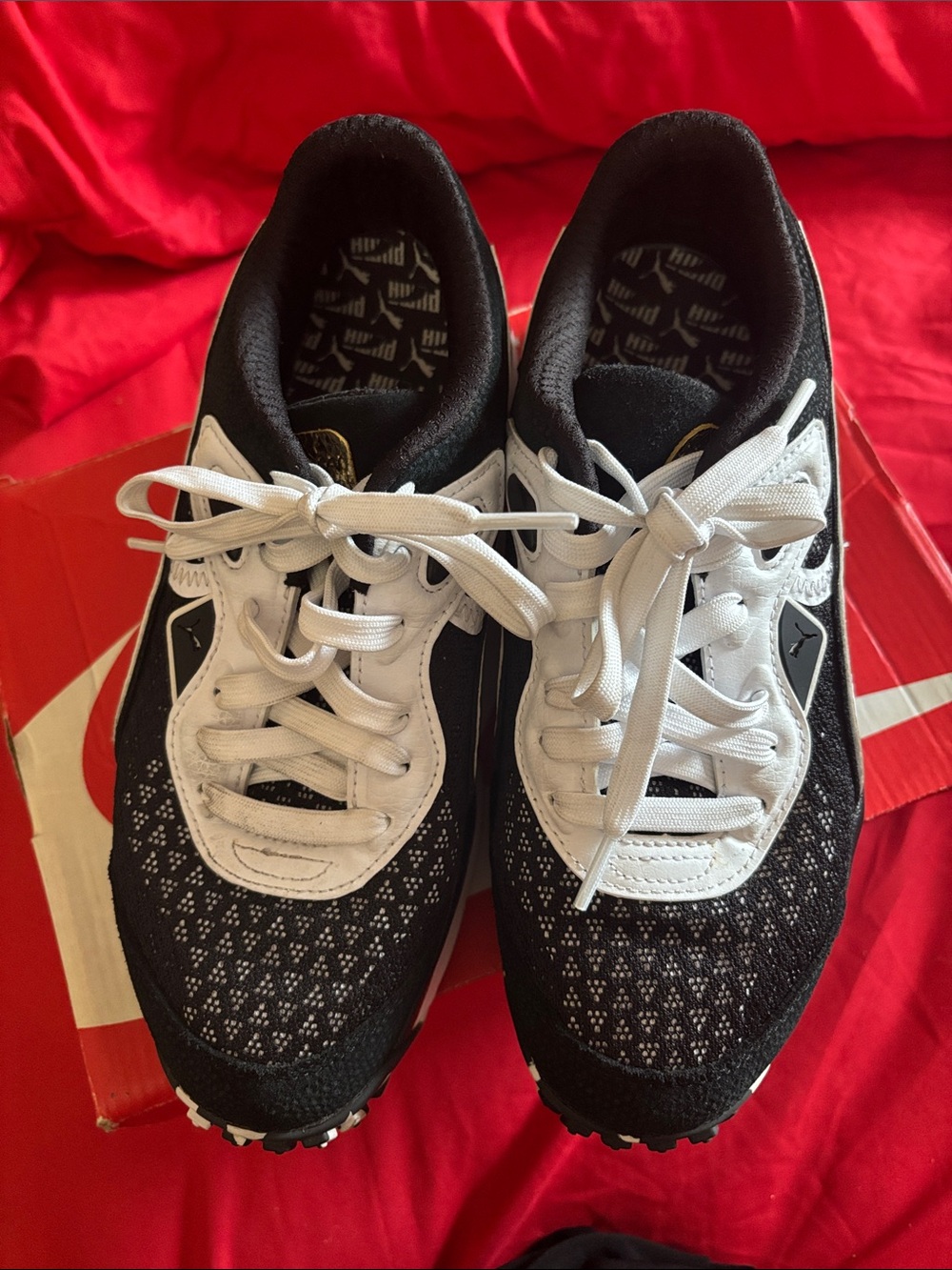 Puma Women's Black and White Athletic Sneakers